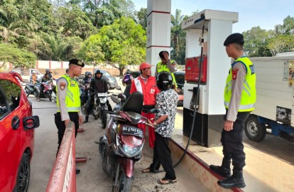 Patroli Perintis Presisi, Sat Samapta Polres Pali Kunjungi SPBU Simpang Tais