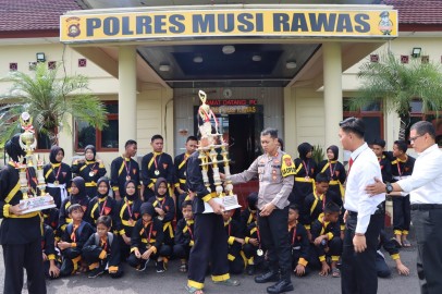 Pencak Silat HIMSSI GP Polres Mura Berhasil Raih Juara Umum III Kejuaraan Nasional Open Tournament Musi Banyuasin
