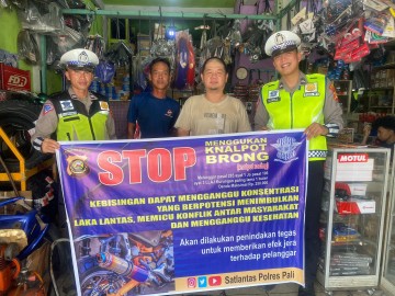 Pastikan Knalpot Brong Tidak Dijual, Satlantas Polres Pali Kunjungi ke Bengkel dan Variasi Motor
