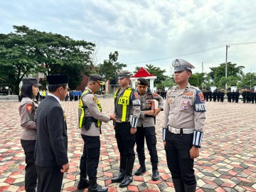 Polres Muratara Melaksanakan Apel Deklarasi Sumsel Bebas Dari Knalpot Brong