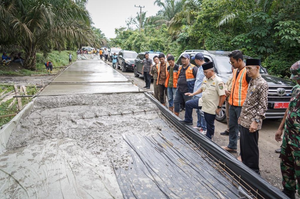 Luar Biasa Kualitas Mantap, Jalan Desa Tanjung Agung Jadi Contoh Pembangunan di Muba
