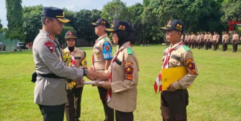 Polres Banyuasin Resmi Menutup Acara Perkemahan Bakti Saka Bhayangkara Ke- II Tahun 2024