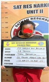 Satnarkoba Polres Pali Bekuk Wanita Pengangguran, Ternyata Memiliki Barang Haram Ini