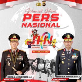 Selamat HPN 2024 dengan tema,”Mengawal Transisi Kepemimpinan Nasional dan menjaga Keutuhan Bangsa”