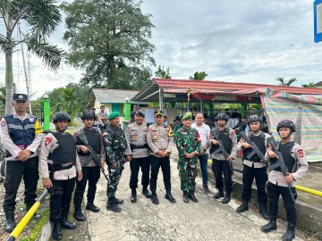 Pasca Pencoblosan Pemilu 2024, Polres Pali Bersama TNI Patroli Bersama
