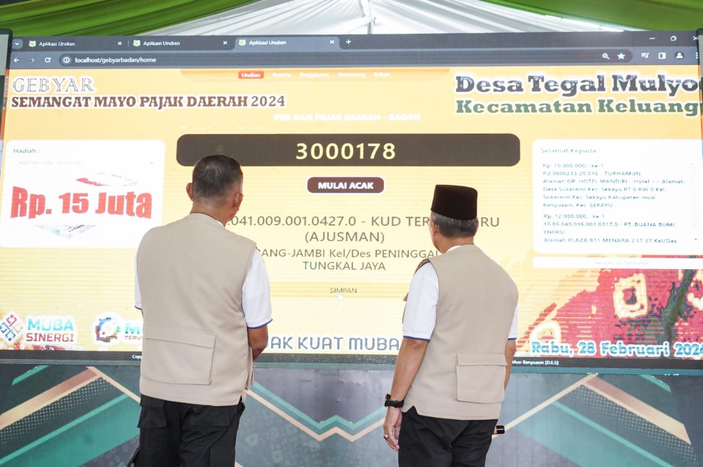 Realisasi Pendapatan Pajak di Muba Tembus 86 Persen