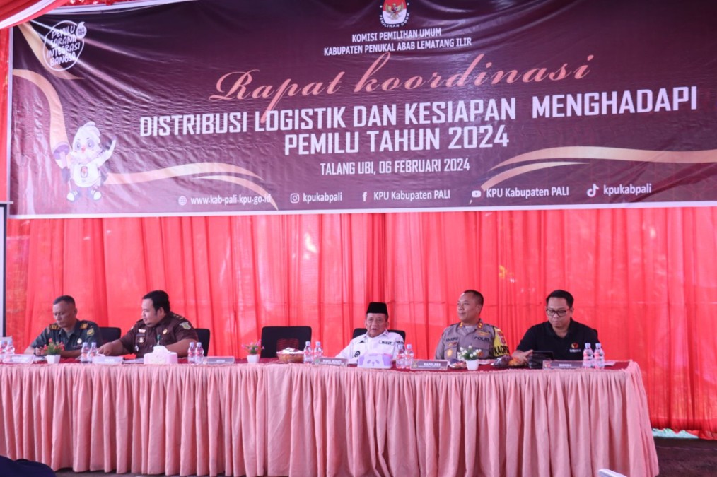 Kapolres Pali Rakor Distribusi Logistik dan Kesiapan Menghadapi Pemilu Tahun 2024