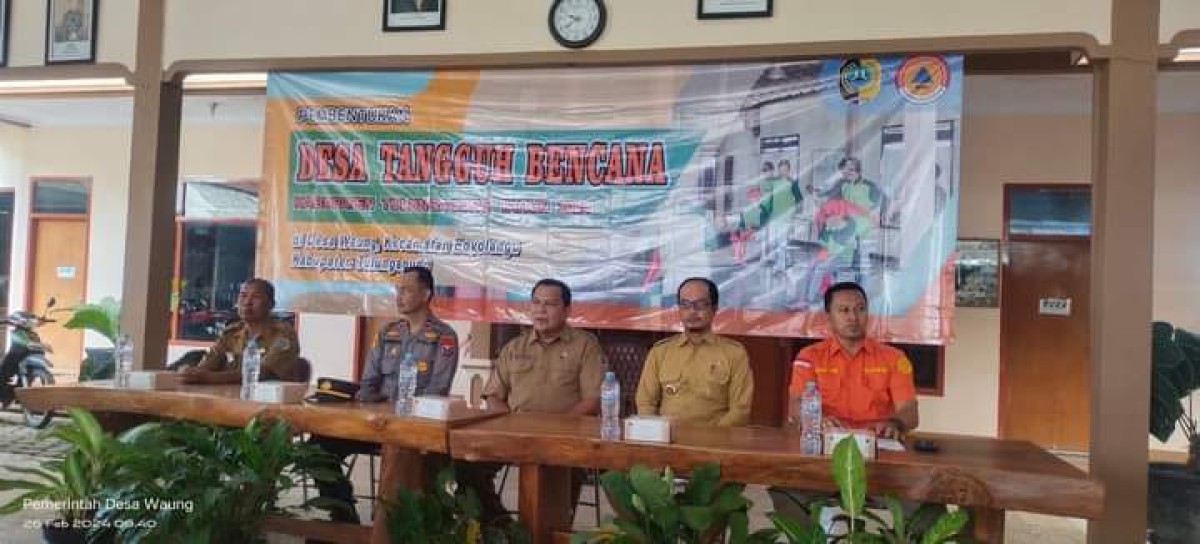 3 Hari Gelar Pembentukan Desa Tangguh Bencana Tahun 2024 di Desa waung, Ini Harapan Kades