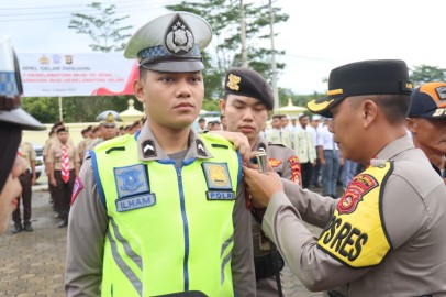 Kapolres PALI AKBP Khairu Nasrudin, S.I.K, M.H, Pimpin Langsung Apel Gelar Pasukan Operasi Keselamatan Musi Tahun 2024