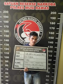 Simpan Sabu Dalam Kotak Rokok, Nur Samsu Jadi Tersangka Kedelapan Satresnarkoba Polres Musi Rawas