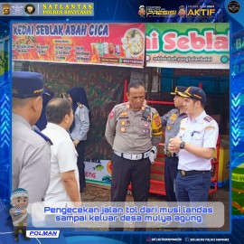 Kasat Lantas Polres Banyuasin Survey Jalan Tol Persiapan Jalur Alternatif Arus Mudik dan Arus Balik Lebaran