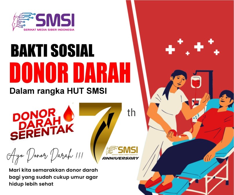 SMSI Sumsel Gelar Donor Darah di HUT ke-7, Setetes Darah Selamatkan Banyak Nyawa