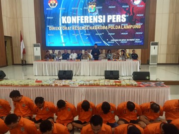 Polda Lampung Kembali Menggagalkan Peredaran Narkoba 87,5 Kilogram Sabu Jaringan Internasional