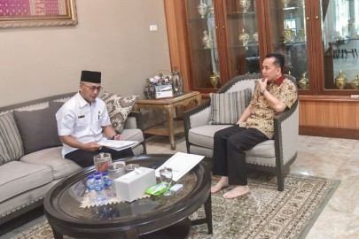 Sowan ke Pj Gubernur, Pj Bupati Apriyadi Laporkan Progress Pembangunan Jalan Tol di Muba
