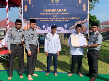 Berkah Idul Fitri 1445, 870 WBP Lapas Banyuasin Terima Remisi