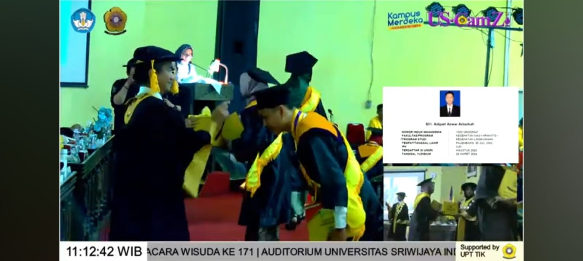 Unsri Mewisuda 1225 Sarjana, 54 Persen Lulus Dengan Predikat Cumlaude