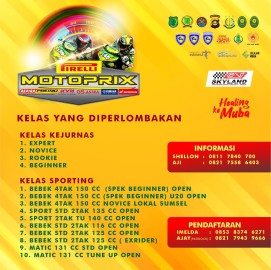 Kejurnas Motoprix Bakal Ramaikan Sirkuit Skyland Sekayu