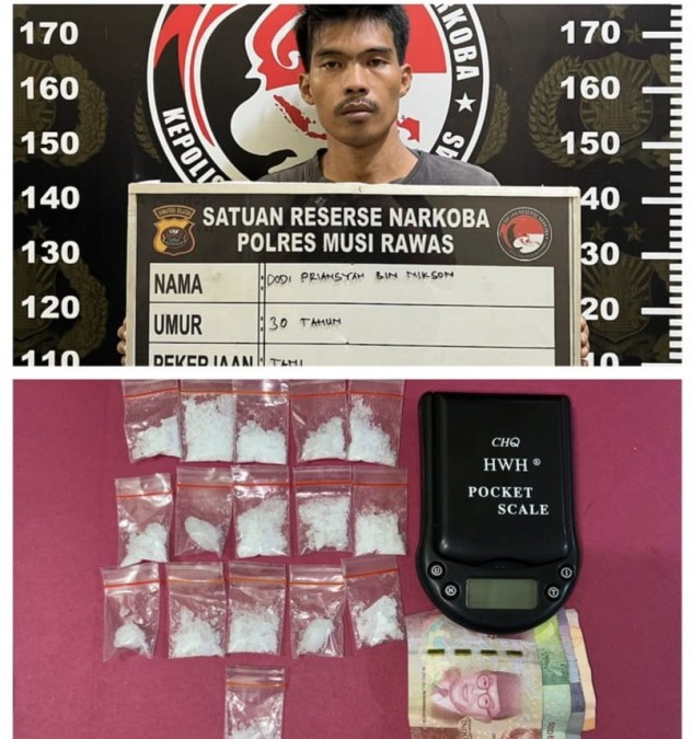 “Eagle Squad” Satres Narkoba Polres Musi Rawas Berhasil Menangkap Pengedar Sabu di Toilet Umum Pasar Kalangan