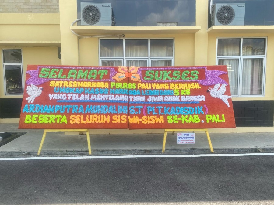 Berhasil Ungkap Kasus Narkoba, Polres Pali Dibanjiri Ucapan Papan Bunga