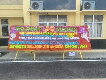 Berhasil Ungkap Kasus Narkoba, Polres Pali Dibanjiri Ucapan Papan Bunga