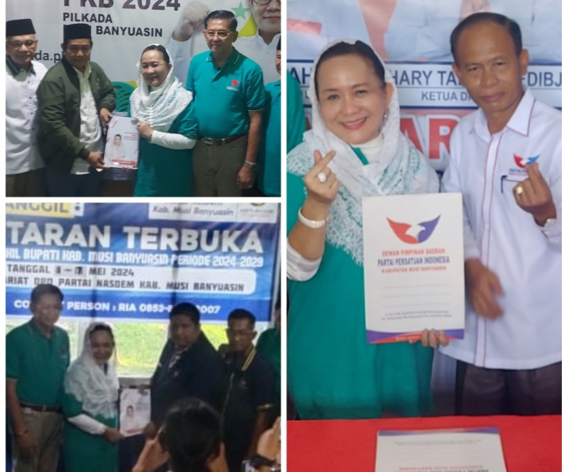 Pilkada Muba 2024, Lucianty Kembalikan Berkas Pencalonan di Enam Partai Politik