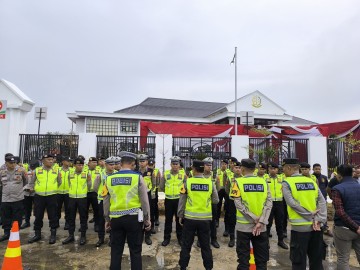 Polres Perketat Pengamanan di Kantor Kejari Pali