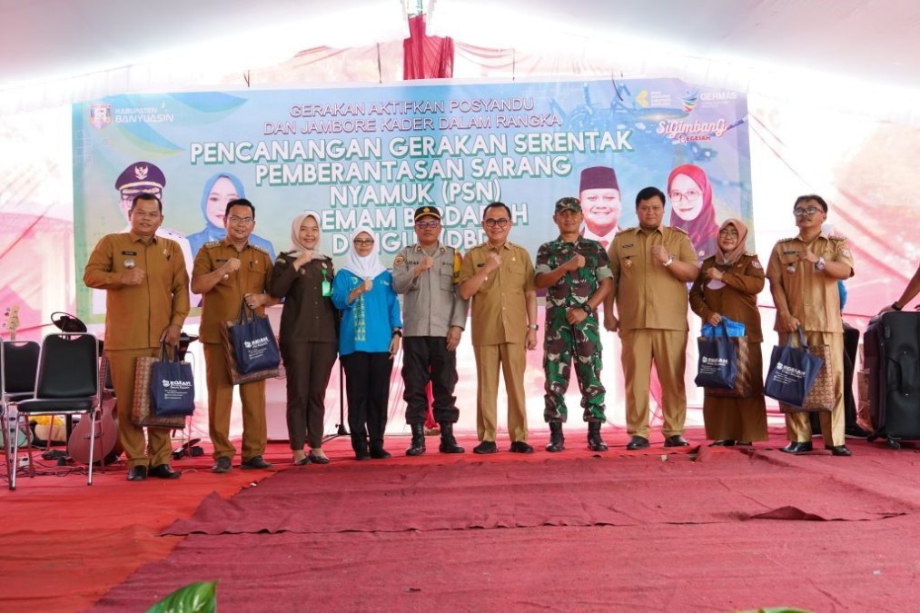 Pj Bupati Banyuasin Canangkan Gertak Berantas Sarang Nyamuk Aides Agypti