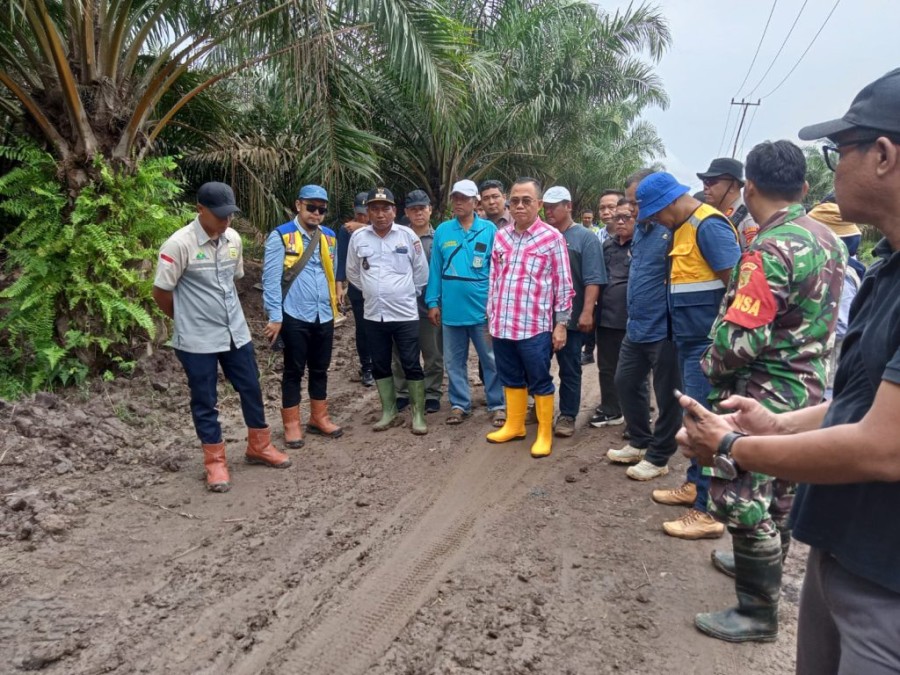 Pastikan Kondisi Jalan Poros Kecamatan Air Salek, Pj. Bupati Tinjau Langsung