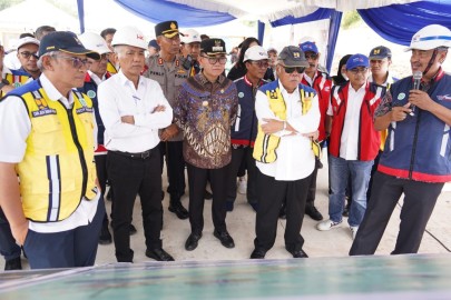 Menteri PUPR RI Basuki Tinjau Tol Trans Sumatera, Pj. Bupati Banyuasin Usulkan Pembangunan Infrastruktur di Wilayah Banyuasin