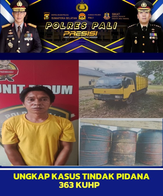Satreskrim Polres Pali Bekuk Pencuri Minyak Mentah Milik PT Medco E & P