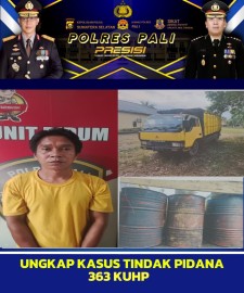 Satreskrim Polres Pali Bekuk Pencuri Minyak Mentah Milik PT Medco E & P