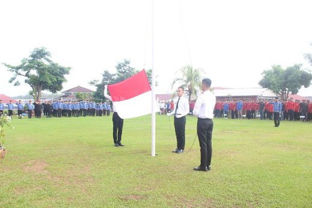 Peringati Hari Kebangkitan Nasional ke-116, Lapas Banyuasin Gelar Upacara Bendera