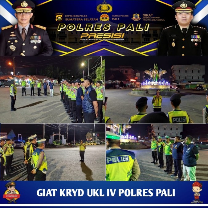 Wakapolres Pali Pimpin KRYD di Talang Ubi