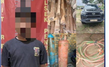 Pelaku Pencuri Pipa Tubing Milik PT. Pertamina Hulu Rokan Region I Zona 4 Adera Field Diringkus