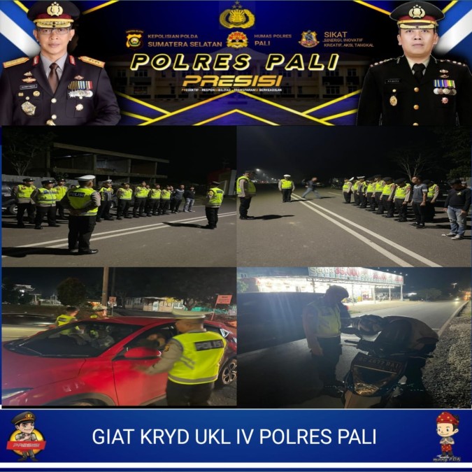 KRYD, Polres Pali Berikan Teguran Pelanggar Lalulintas Secara Lisan