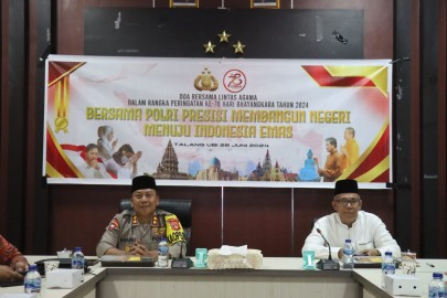 Peringati HUT Bhayangkara, Polres Pali Doa Bersama Lintas Agama