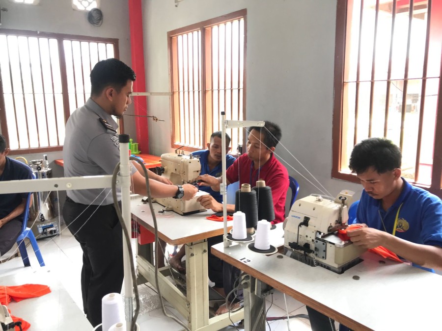 Wujudkan Lapas Produktif, Lapas Banyuasin Beri Pelatihan Konveksi, Garmen dan Sablon Kepada WBP