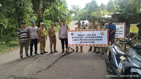Polsek Tanah Abang Lakukan Simulasi Penutupan Jalan