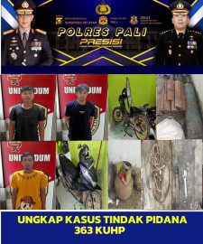 Ini Tampang Pelaku Pencurian Besi Penyangga Jembatan di Pali