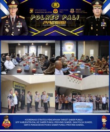 Wakapolres Kompol Dedi Rahmat Hidayat Hadiri Koordinasi Strategi Pencapaian Target Saber Pungli UPP Saber Pungli di Mapolda Sumsel
