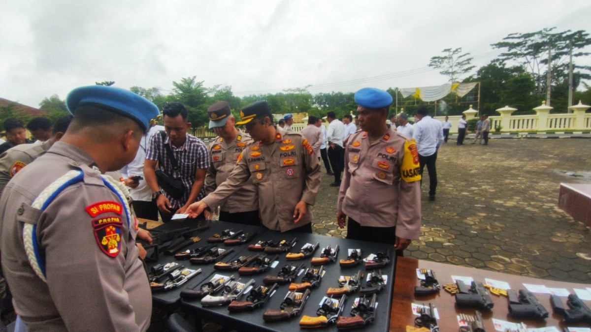 Polres PALI Gelar Pemeriksaan Senjata Api