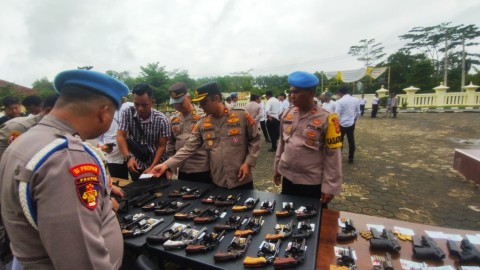 Polres PALI Gelar Pemeriksaan Senjata Api