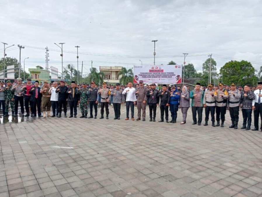 Pj Bupati Empat Lawang Menghadiri Apel Siaga Pengawasan Tahapan Masa Tenang