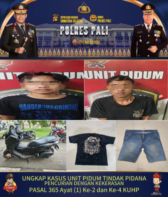 PS Ternyata Terlibat Juga Kasus Pencurian Dengan Kekerasan di Komperta Pendopo PALI