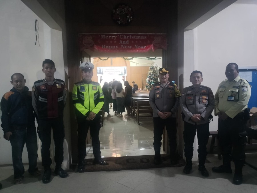 Polsek Talang Ubi Pastikan Ibadah Natal di Gereja Oikumene Pendopo Berlangsung Aman