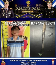 “Tim Naga Hitam” Amankan Pelaku dan Barang Bukti Tindak Pidana Penganiayaan