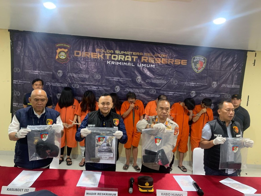 Pengungkapan Sindikat Pencurian Lintas Provinsi,Tim Ditreskrimum Polda Sumsel Amankan 7 Pelaku