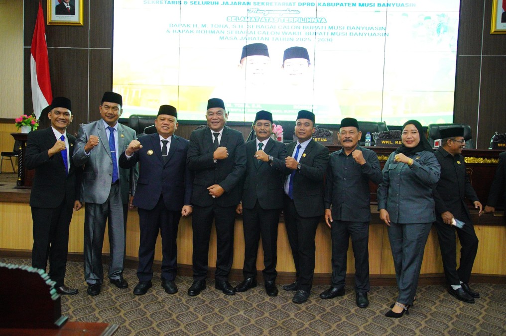 DPRD Muba Umumkan Penetapan Calon Bupati dan Wakil Bupati Terpilih Pilkada Serentak 2024