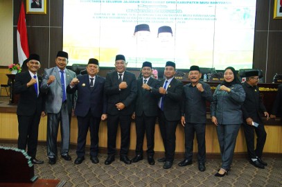 DPRD Muba Umumkan Penetapan Calon Bupati dan Wakil Bupati Terpilih Pilkada Serentak 2024