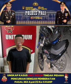 Beruang Hitam Polres Pali “Terkam” Pelaku Curanmor